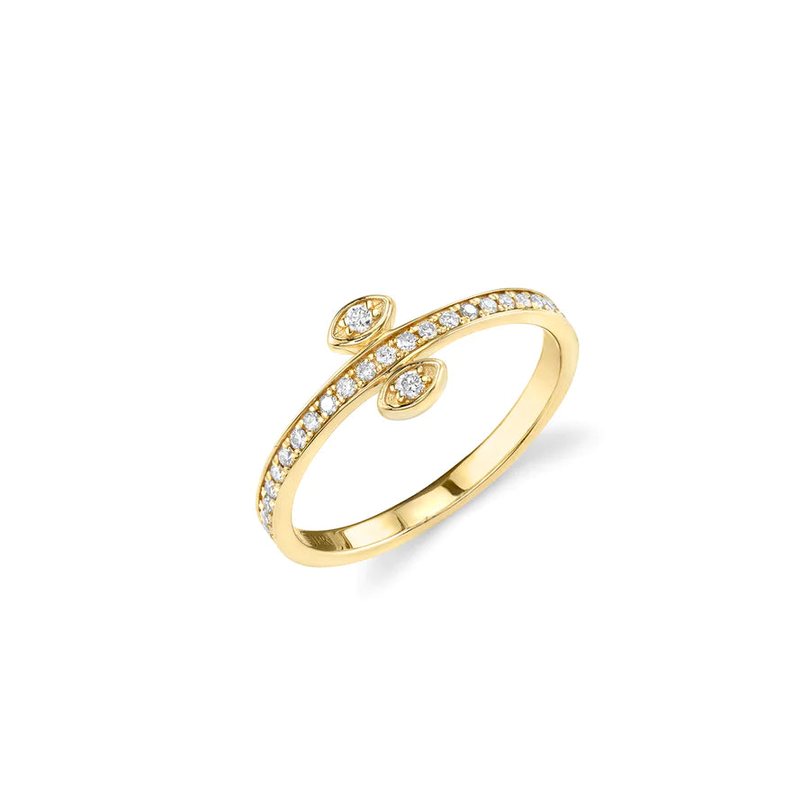 Sydney Evan Gold/Diamond Perched Marquise Eye Eternity Ring