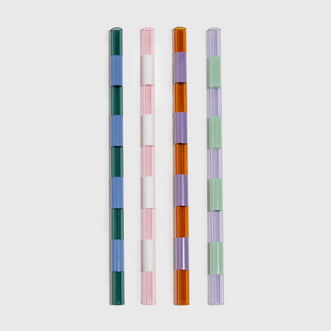 FAZEEK Glass Straws Set/4