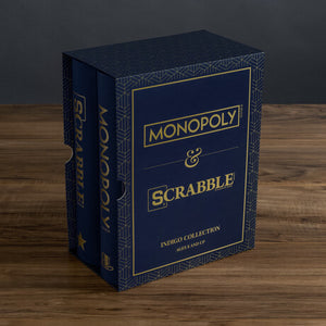 WS Game Co. Monopoly/Scrabble 2-Pack - Vintage Bookshelf Edition