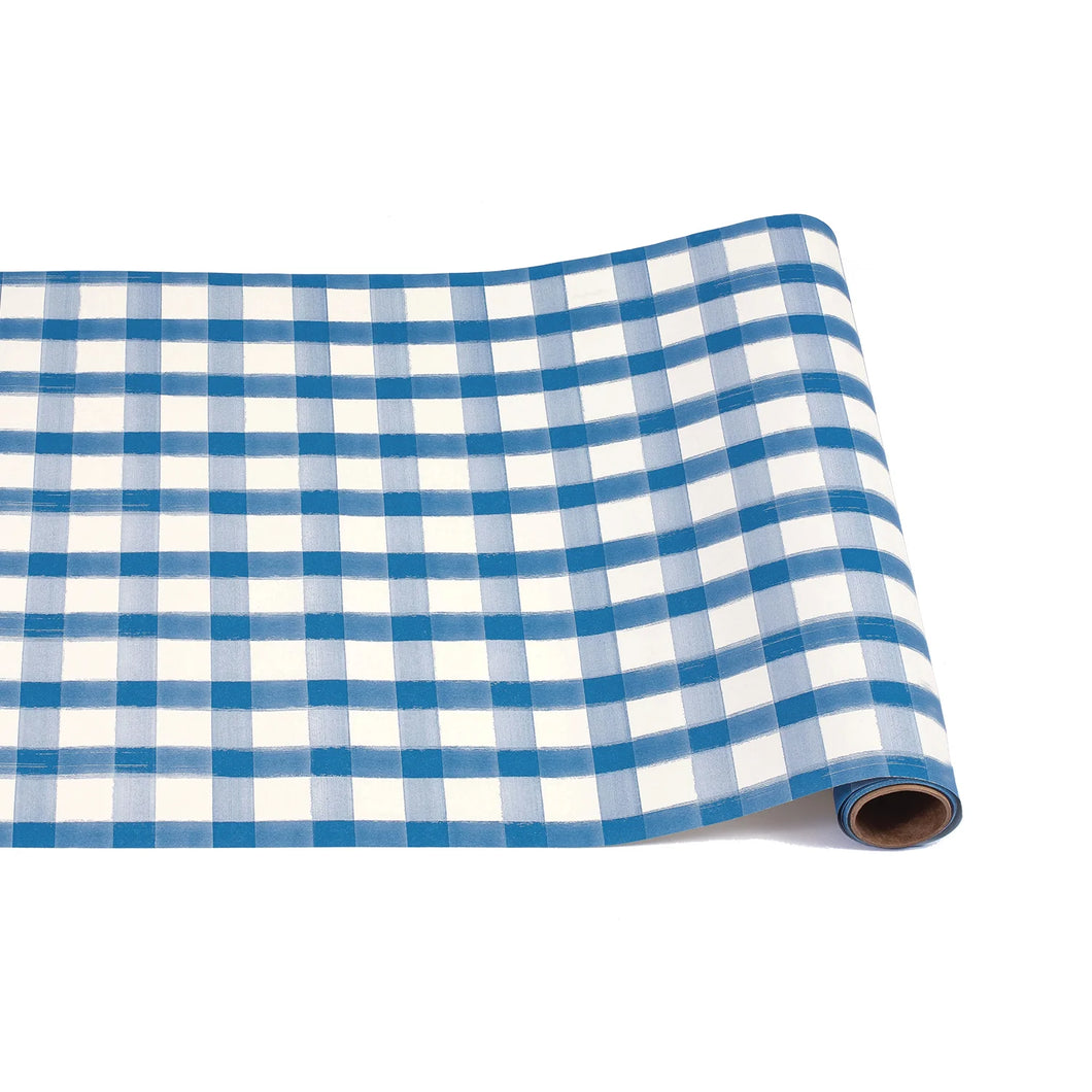 Hester & Cook: Blue Painted Check Runner