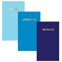 Load image into Gallery viewer, Chez Gagné  &quot;All The F*cks&quot; Mini Journal Set/3
