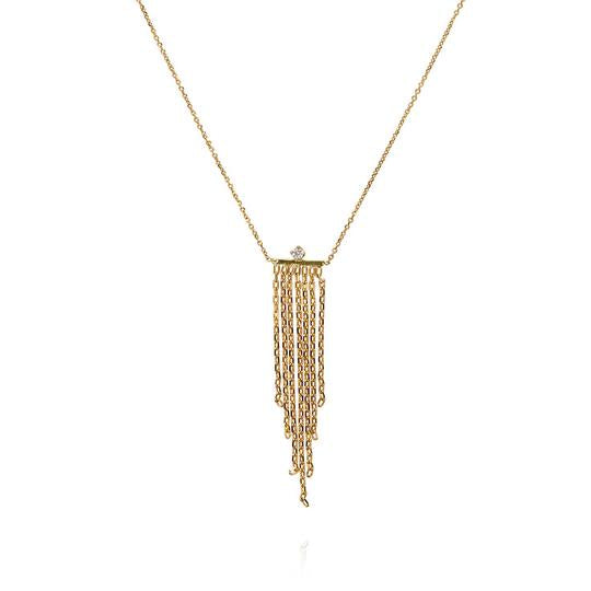 Sweet Pea Gold & Diamond Fabulous Fringe Necklace