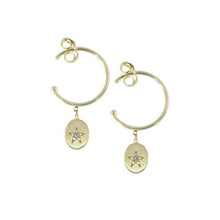 Load image into Gallery viewer, Sweet Pea Starry Starry Night Diamond Baby Hoops
